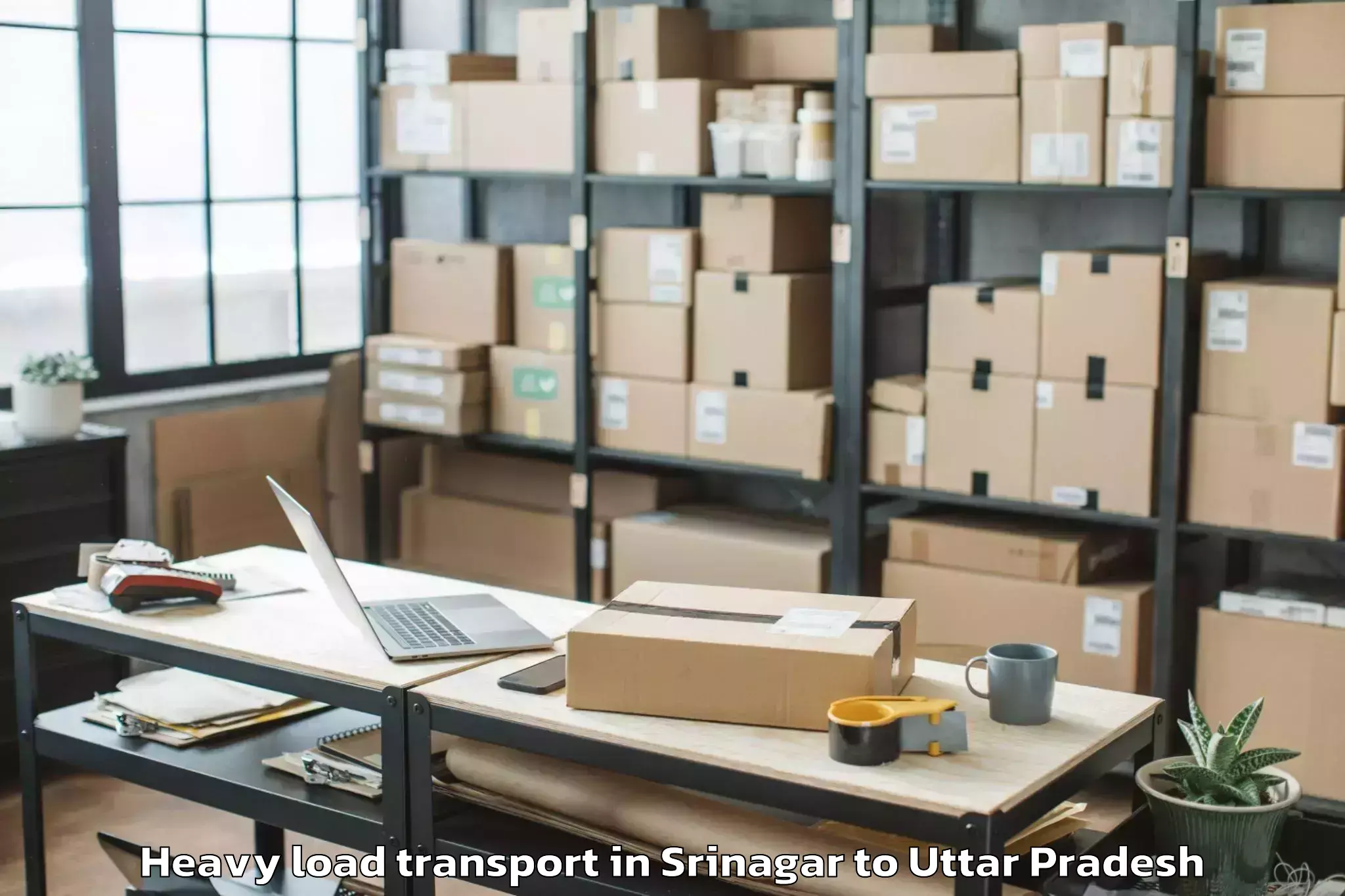 Book Srinagar to Orai Heavy Load Transport Online